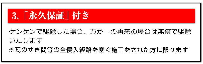 永久保証付き